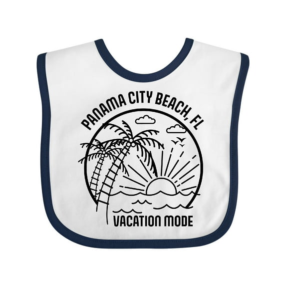 Inktastic Summer Vacation Mode Panama City Beach Florida Boys or Girls Baby Bib
