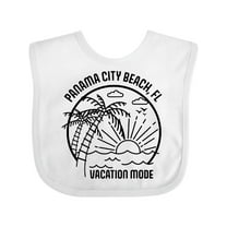 Inktastic Summer Vacation Mode Panama City Beach Florida Boys or Girls Baby Bib
