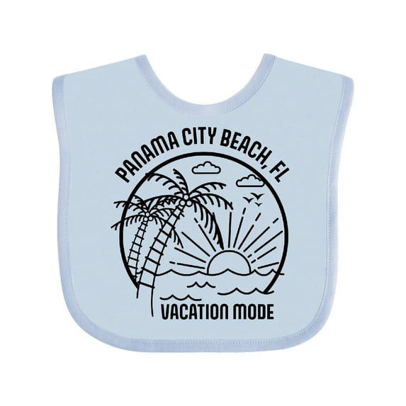 Inktastic Summer Vacation Mode Panama City Beach Florida Boys or Girls Baby Bib