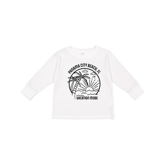 Inktastic Summer Vacation Mode Panama City Beach Florida Boys or Girls Long Sleeve Toddler T-Shirt