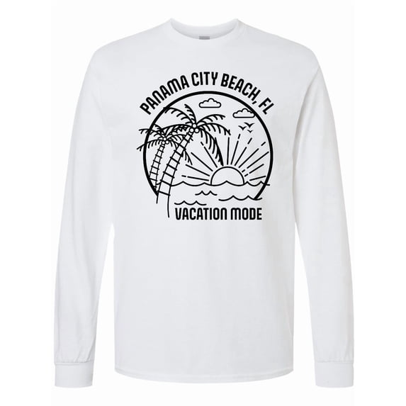 Inktastic Summer Vacation Mode Panama City Beach Florida Long Sleeve T-Shirt