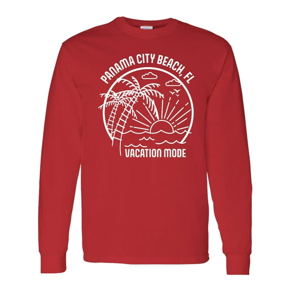Inktastic Summer Vacation Mode Panama City Beach Florida Long Sleeve T-Shirt