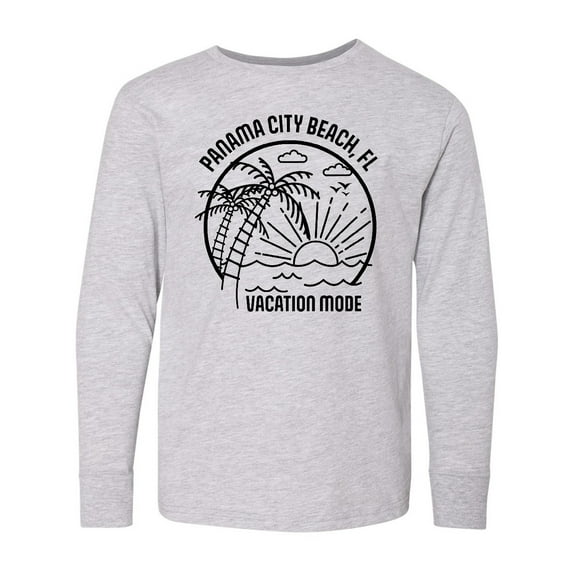 Inktastic Summer Vacation Mode Panama City Beach Florida Long Sleeve Youth T-Shirt