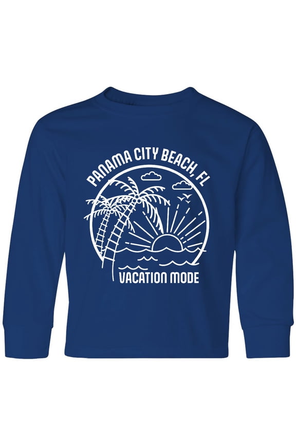 Summer Vacation Mode Panama City Beach Florida Long Sleeve Youth T-Shirt