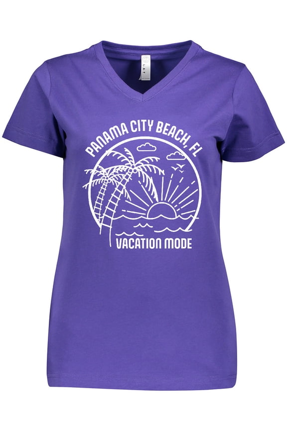 Summer Vacation Mode Panama City Beach Florida Women's V-Neck T-Shirt