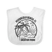 Inktastic Summer Vacation Mode Pensacola Beach Florida Boys or Girls Baby Bib
