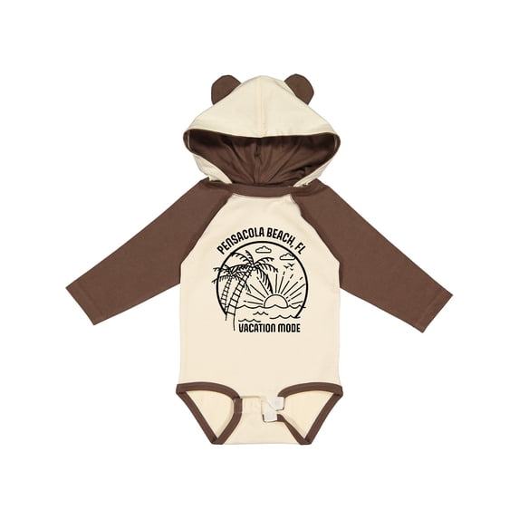 Inktastic Summer Vacation Mode Pensacola Beach Florida Boys or Girls Long Sleeve Baby Bodysuit