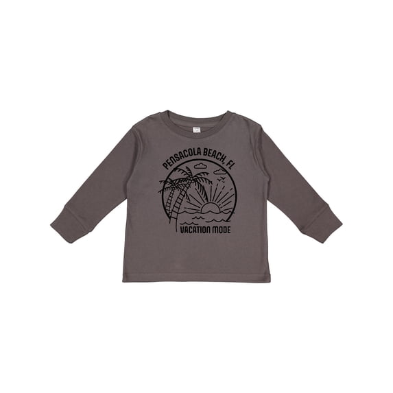 Inktastic Summer Vacation Mode Pensacola Beach Florida Boys or Girls Long Sleeve Toddler T-Shirt