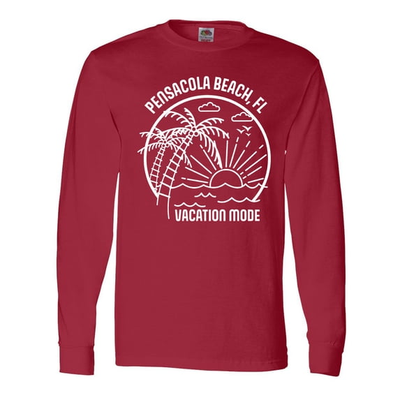 Inktastic Summer Vacation Mode Pensacola Beach Florida Long Sleeve T-Shirt