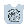 thumbnail image 1 of Inktastic Summer Vacation Mode Sandbridge Beach Virginia Boys or Girls Baby Bib, 1 of 4