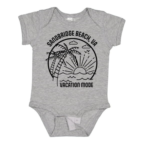 Inktastic Summer Vacation Mode Sandbridge Beach Virginia Boys or Girls Baby Bodysuit