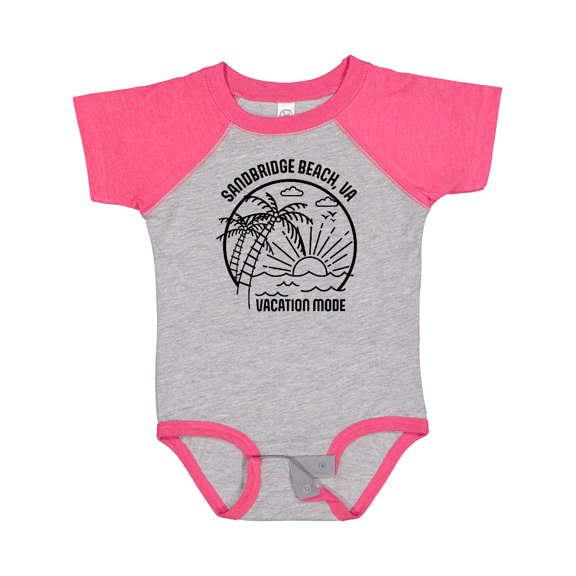 Inktastic Summer Vacation Mode Sandbridge Beach Virginia Boys or Girls Baby Bodysuit