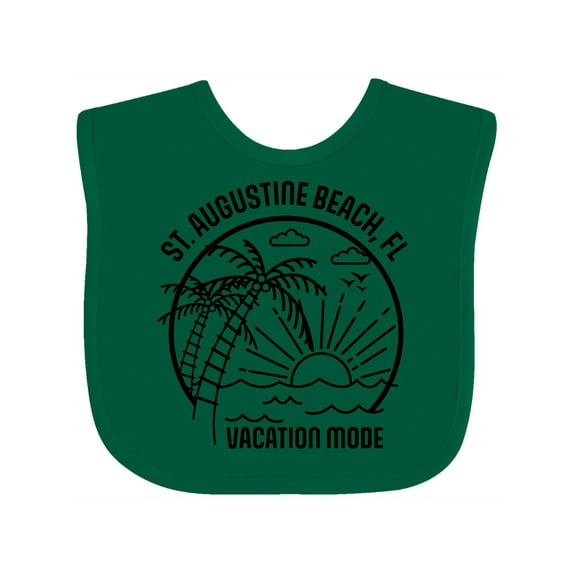 Inktastic Summer Vacation Mode St. Augustine Beach Florida Boys or Girls Baby Bib