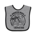 thumbnail image 1 of Inktastic Summer Vacation Mode St. Augustine Beach Florida Boys or Girls Baby Bib, 1 of 4