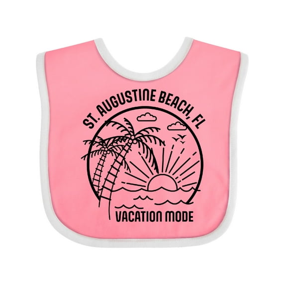 Inktastic Summer Vacation Mode St. Augustine Beach Florida Boys or Girls Baby Bib