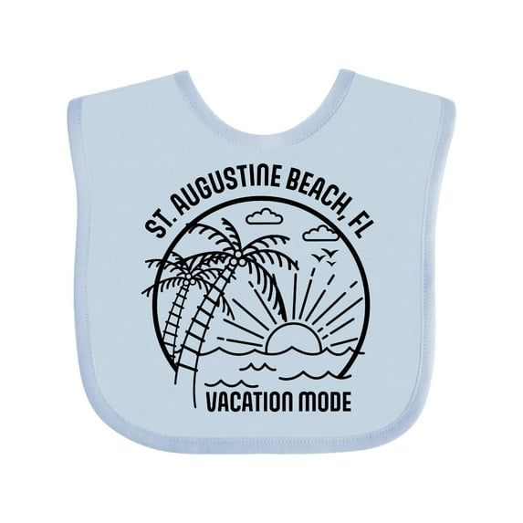 Inktastic Summer Vacation Mode St. Augustine Beach Florida Boys or Girls Baby Bib