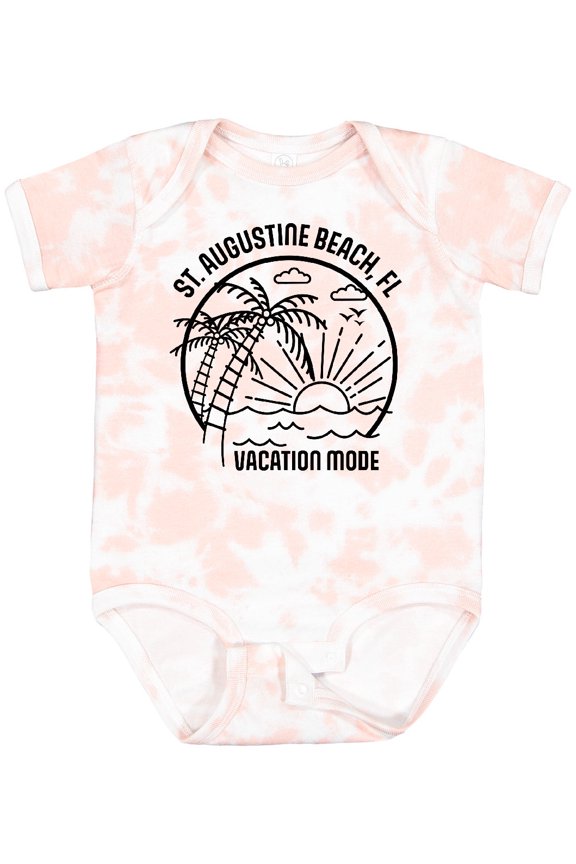 Summer Vacation Mode St. Augustine Beach Florida Boys or Girls Baby Bodysuit