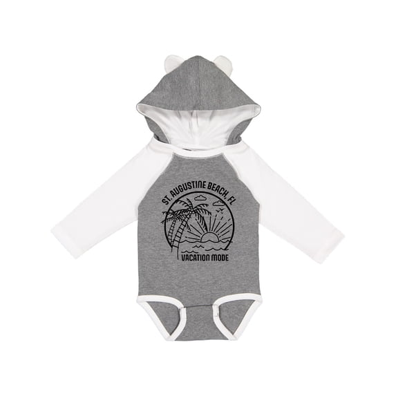 Inktastic Summer Vacation Mode St. Augustine Beach Florida Boys or Girls Long Sleeve Baby Bodysuit