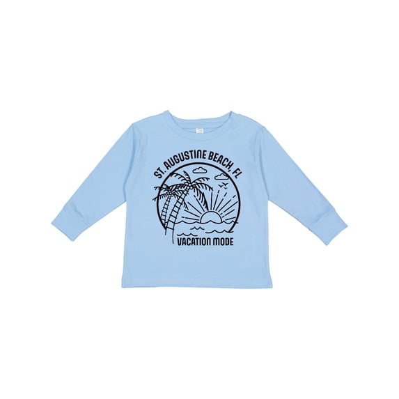 Inktastic Summer Vacation Mode St. Augustine Beach Florida Boys or Girls Long Sleeve Toddler T-Shirt