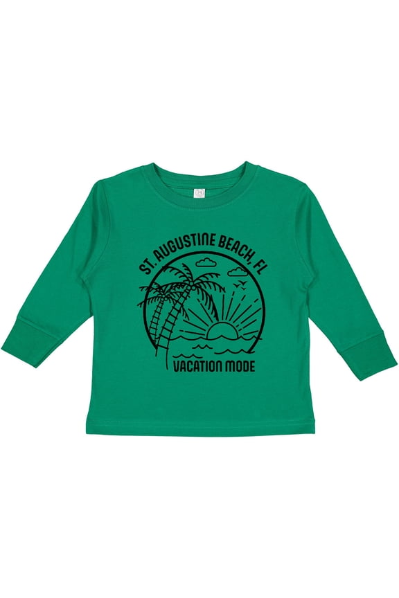 Summer Vacation Mode St. Augustine Beach Florida Boys or Girls Long Sleeve Toddler T-Shirt