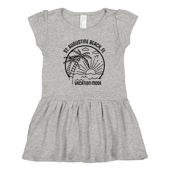 Inktastic Summer Vacation Mode St. Augustine Beach Florida Girls Toddler Dress