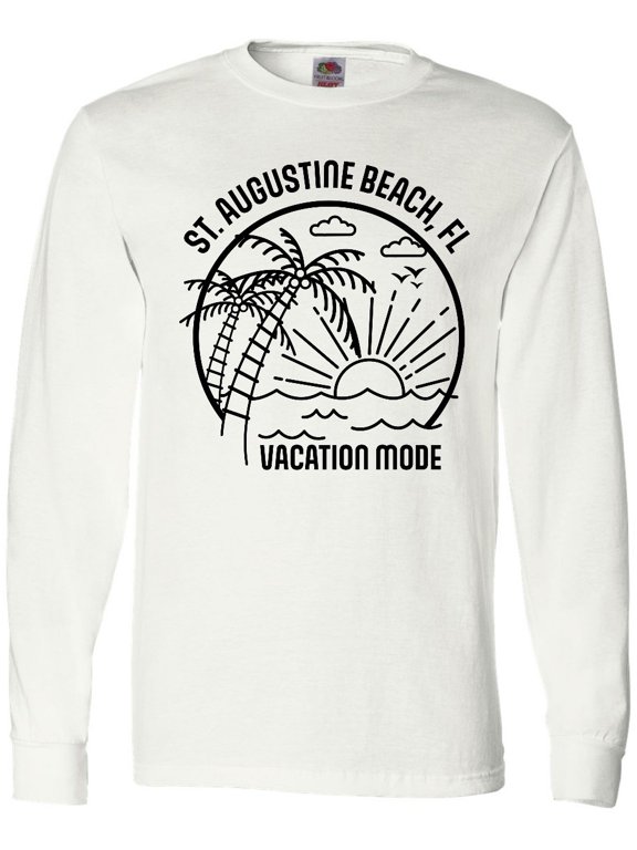Summer Vacation Mode St. Augustine Beach Florida Long Sleeve T-Shirt
