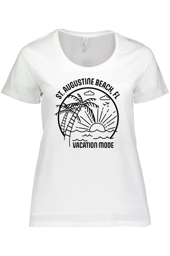 Summer Vacation Mode St. Augustine Beach Florida Women's Plus Size T-Shirt