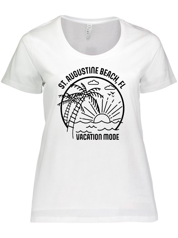 Summer Vacation Mode St. Augustine Beach Florida Women's Plus Size T-Shirt