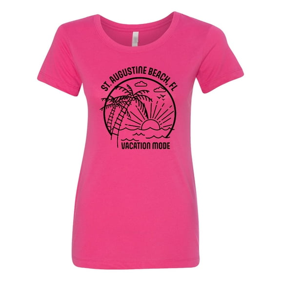 Inktastic Summer Vacation Mode St. Augustine Beach Florida Women's T-Shirt