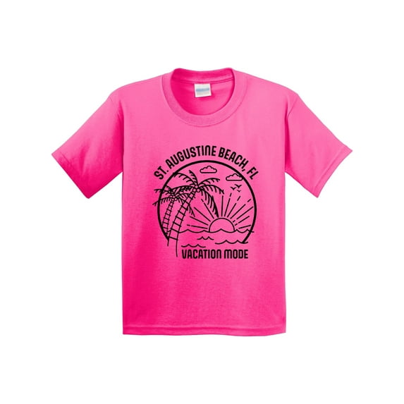 Inktastic Summer Vacation Mode St. Augustine Beach Florida Youth T-Shirt