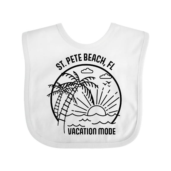 Inktastic Summer Vacation Mode St. Pete Beach Florida Boys or Girls Baby Bib
