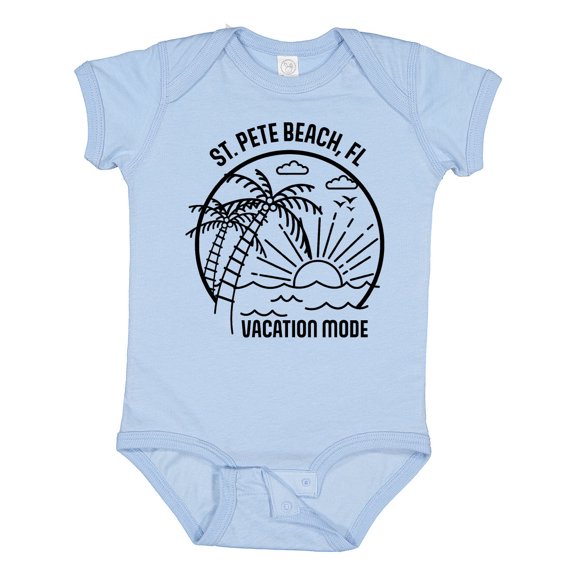 Inktastic Summer Vacation Mode St. Pete Beach Florida Boys or Girls Baby Bodysuit