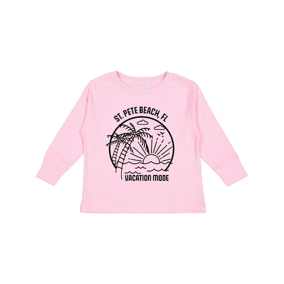 Inktastic Summer Vacation Mode St. Pete Beach Florida Boys or Girls Long Sleeve Toddler T-Shirt