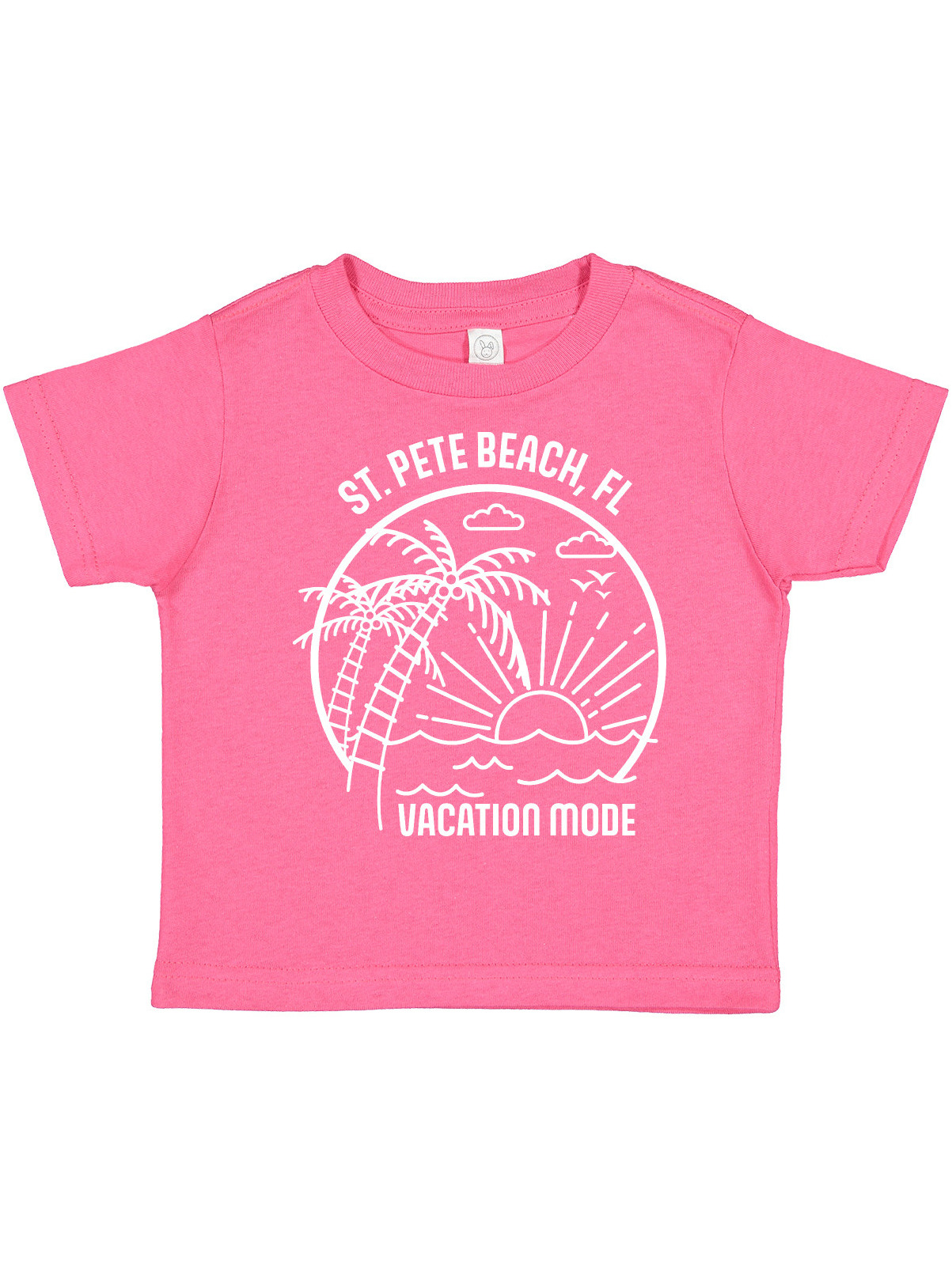 "Coastal Vibes" Tropical Vacation Quote Baby T-Shirt – Palm Tree Sunset Design, 100% Cotton