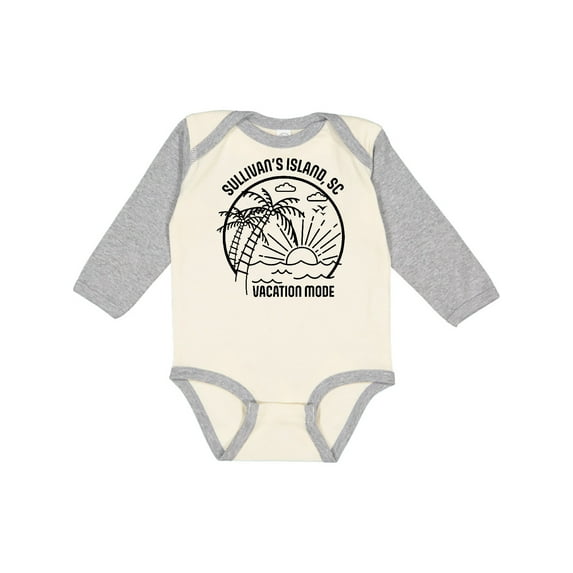 Inktastic Summer Vacation Mode Sullivans Island South Carolina Boys or Girls Long Sleeve Baby Bodysuit