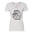 thumbnail image 1 of Inktastic Summer Vacation Mode Vero Beach Florida Women's V-Neck T-Shirt, 1 of 4