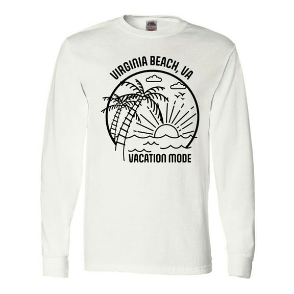 Inktastic Summer Vacation Mode Virginia Beach Virginia Long Sleeve T-Shirt