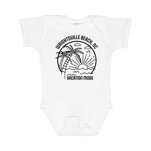 Inktastic Summer Vacation Mode Wrightsville North Carolina Boys or Girls Baby Bodysuit
