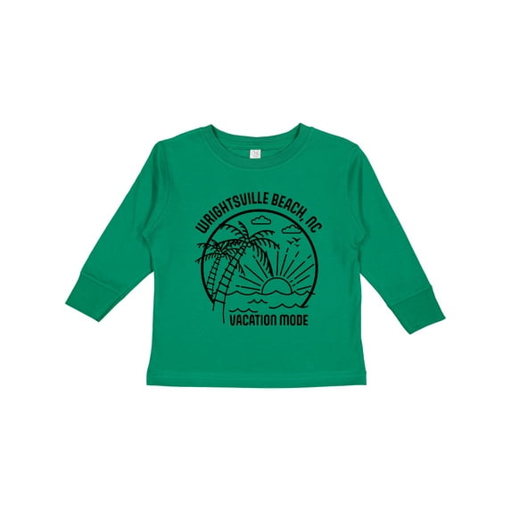 Inktastic Summer Vacation Mode Wrightsville North Carolina Boys or Girls Long Sleeve Toddler T-Shirt