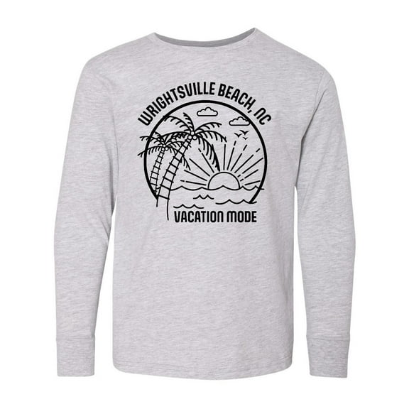 Inktastic Summer Vacation Mode Wrightsville North Carolina Long Sleeve Youth T-Shirt