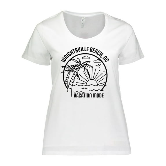 Inktastic Summer Vacation Mode Wrightsville North Carolina Women's Plus Size T-Shirt