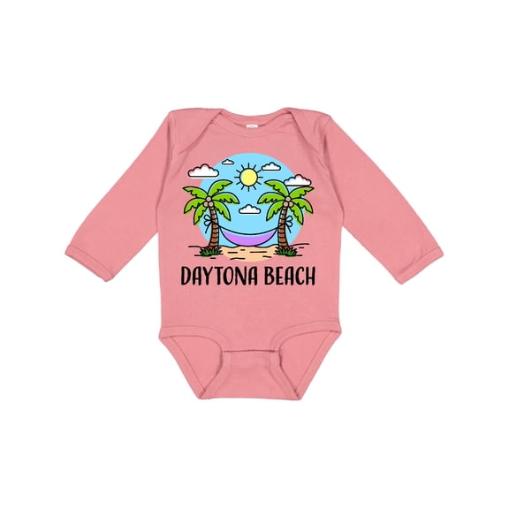 Inktastic Summer Vacation in Daytona Beach Boys or Girls Long Sleeve Baby Bodysuit