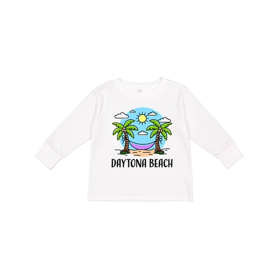 Inktastic Summer Vacation in Daytona Beach Boys or Girls Long Sleeve Toddler T-Shirt