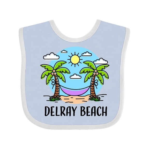 Inktastic Summer Vacation in Delray Beach Boys or Girls Baby Bib