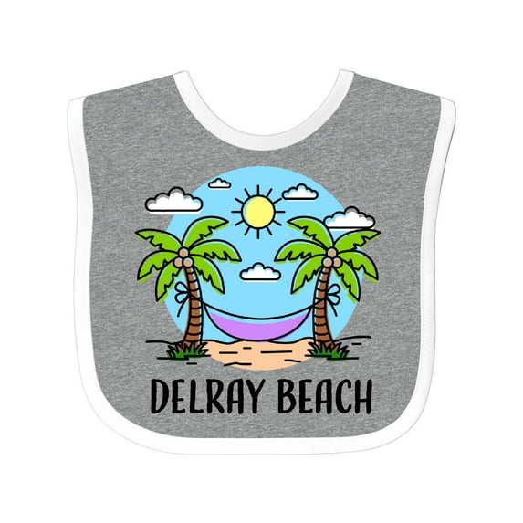 Inktastic Summer Vacation in Delray Beach Boys or Girls Baby Bib