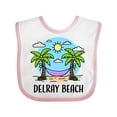thumbnail image 1 of Inktastic Summer Vacation in Delray Beach Boys or Girls Baby Bib, 1 of 4