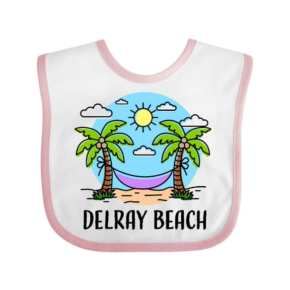 Inktastic Summer Vacation in Delray Beach Boys or Girls Baby Bib