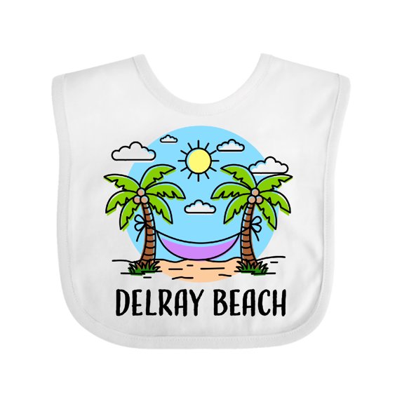 Inktastic Summer Vacation in Delray Beach Boys or Girls Baby Bib