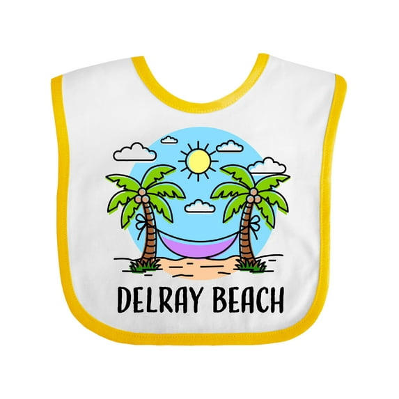 Inktastic Summer Vacation in Delray Beach Boys or Girls Baby Bib