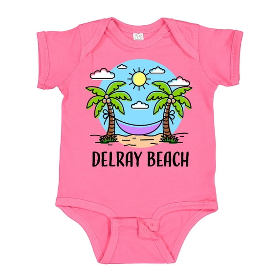 Inktastic Summer Vacation in Delray Beach Boys or Girls Baby Bodysuit